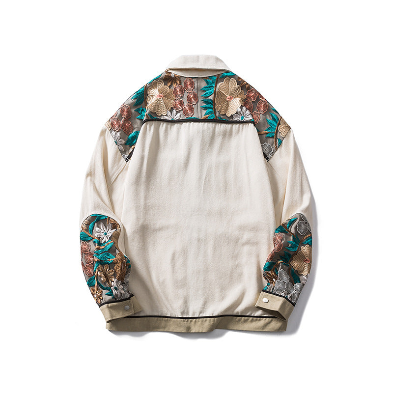 Kaze - Floral Embroidered Jacket by Insakura