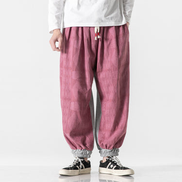 Sakura - Two-Tone Cropped Harem Pants by Insakura