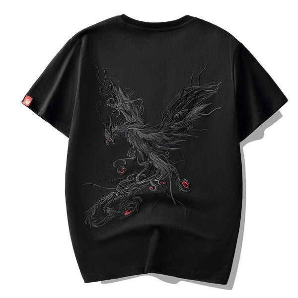 T-shirt japonais Phoenix noir