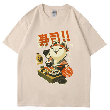 [INSKR] Happy Neko T-Shirt by Insakura