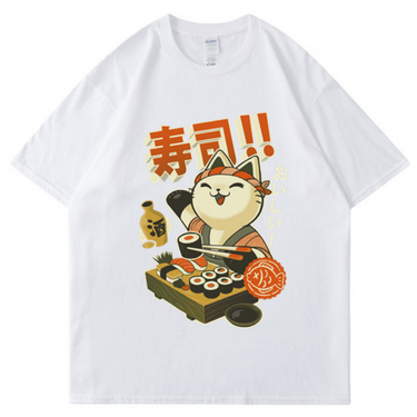 [INSKR] Happy Neko T-Shirt by Insakura