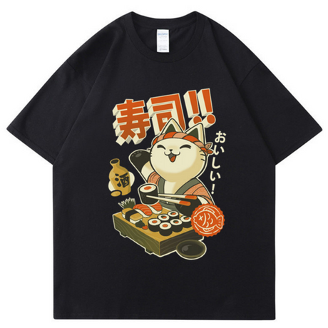 [INSKR] Happy Neko T-Shirt by Insakura