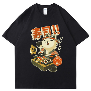 [INSKR] Happy Neko T-Shirt by Insakura