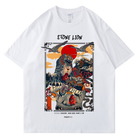 [INSKR] Stone Lion T-Shirt by Insakura