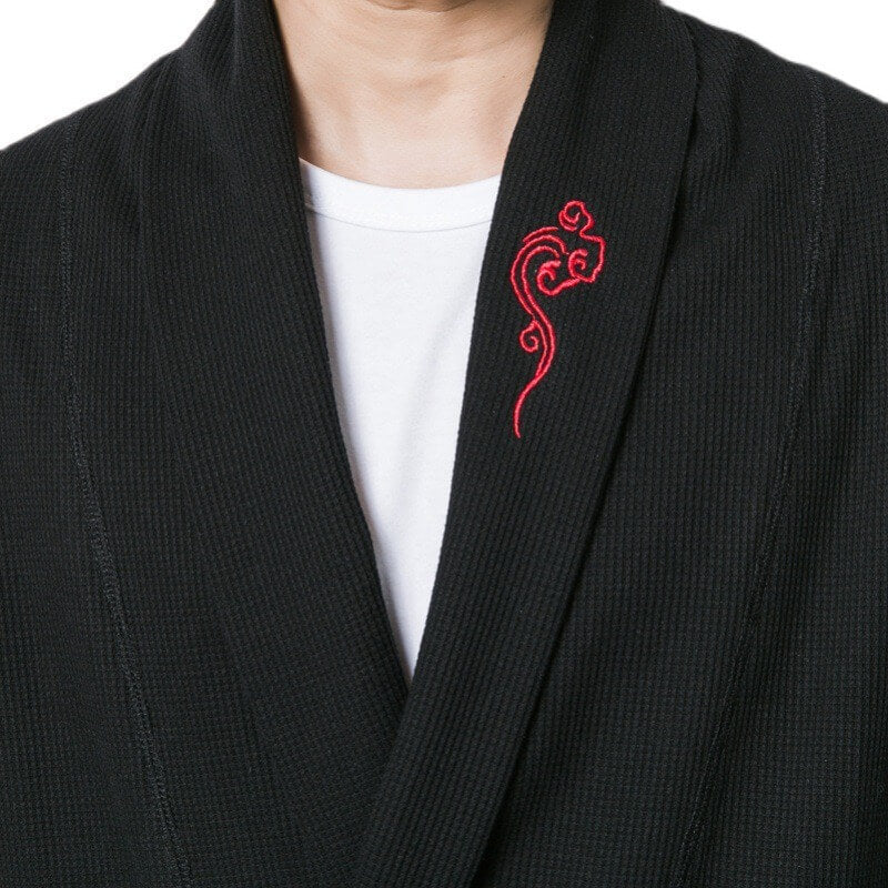 Wafu Wool Kimono Cardigan by Insakura