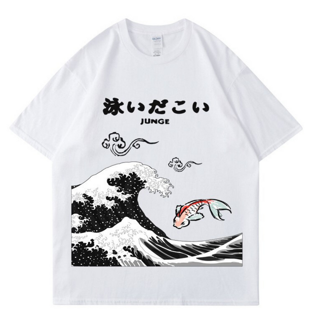 [INSKR] Wavy Koi T-Shirt by Insakura