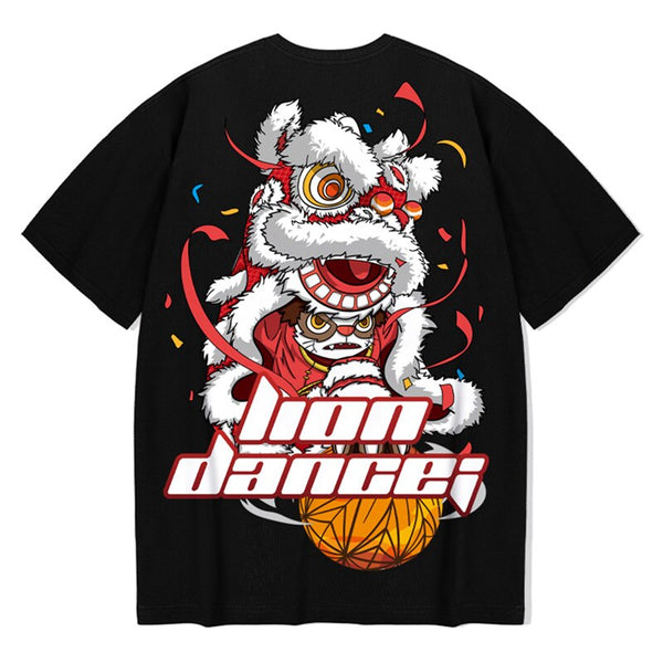 [INSKR] T-shirt de danse du lion festif