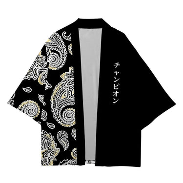 Black Paisley Haori by Insakura