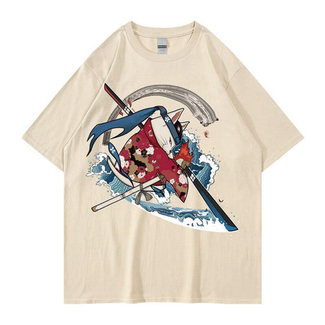 [INSKR]   Kanagawa Slash T-Shirt by Insakura